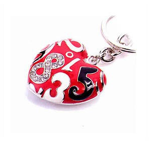 A Red Hot Number Key Ring