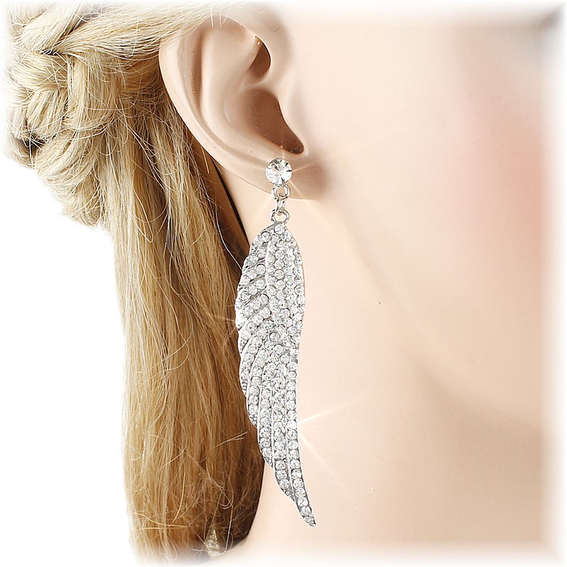 Silver Angel Wings Earrings