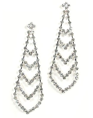 Crystal Chevron Earrings