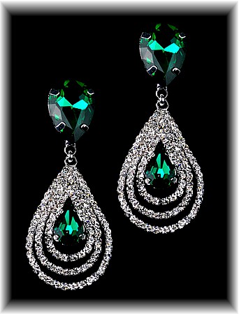 Emerald Teardrop Royale Earrings