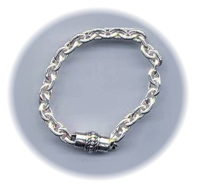 Navajo Silver Magnet Bracelet Large