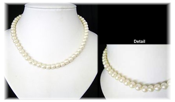 Just 8mm Pale Ivory Pearls