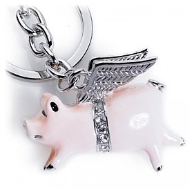 Pigs might Fly Keyring Bag Charm