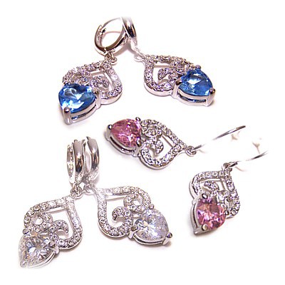 Swarovski Crystal Ice Cool Heart Earrings