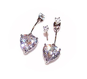 Clear Crystal Heavenly Hearts Earrings