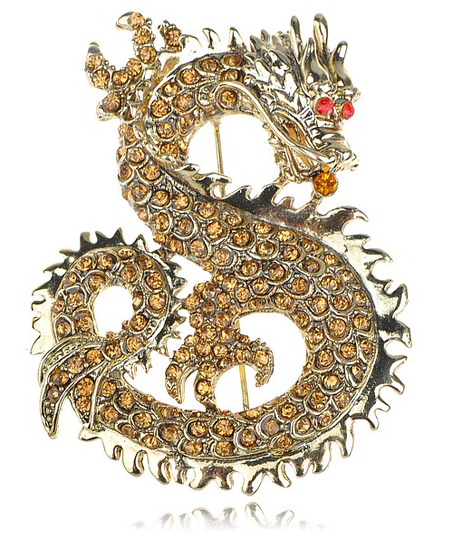 Vintage Dragon Brooch