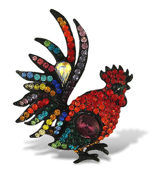 Little Red Rooster Brooch