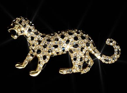 Angry Leopard Brooch