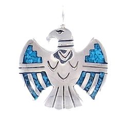 Navajo Silver Thunderbird Pendant
