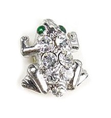 Clear Crystal Frog Toe Ring