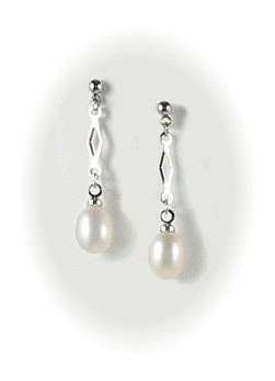 Diamond Pearldrop Earrings