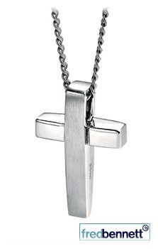 Duoline Steel Cross Necklace