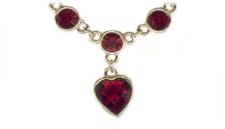 Ruby Gold Heavenly Heart Necklace