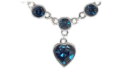 Sapphire Heavenly Heart Necklace