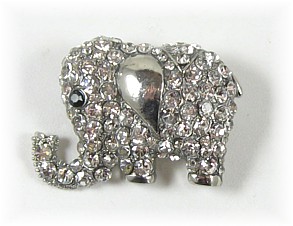 Jumbolaya Silver Elephant Brooch