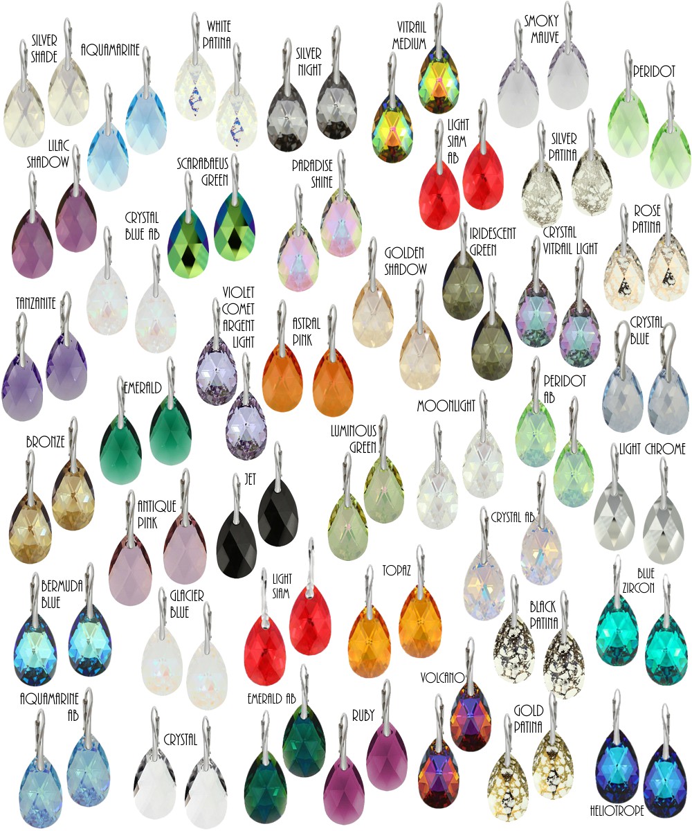 Swarovski Crystal Peardrop Earrings