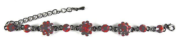 Ruby Red Flower Bracelet