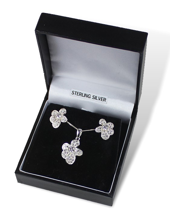 Sterling Silver Perfect Pansy Set