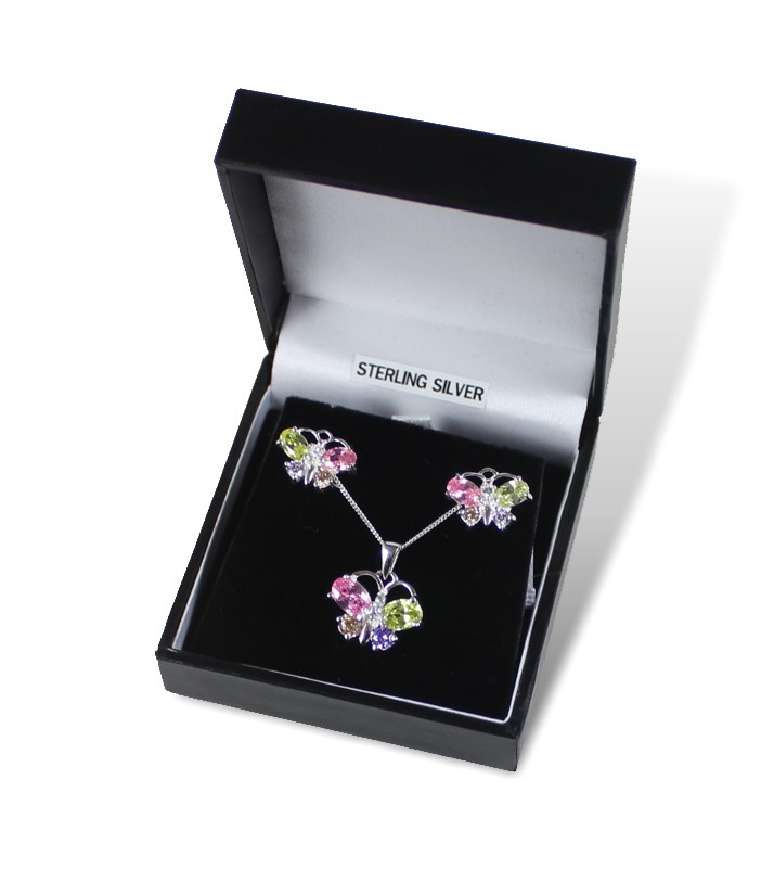 Sterling Silver Brilliant Butterfly Set