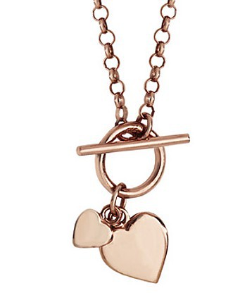 T Bar Hearts Necklace