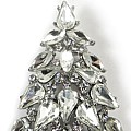 White Ice Xmas Tree Brooch