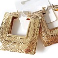 Bold Gold Square Earrings