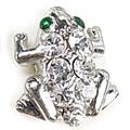 Clear Crystal Frog Toe Ring