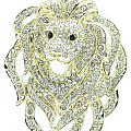 Crystal Roar Lion Brooch