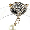 Fox and Pearl Brooch