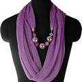 Purple Infinity Jewellery Scarf