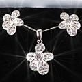 Sterling Silver Perfect Pansy Set