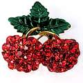 Cherry Red Brooch