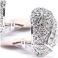 Crystal Bean Clip Earrings