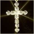 Gold Diamante Cross Pendant