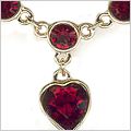 Ruby Gold Heavenly Heart Necklace