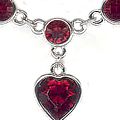 Ruby Silver Heavenly Heart Necklace