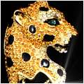 Lean Leopard Brooch Topaz