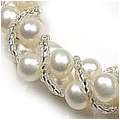 Pearl & Crystal Twister Bracelet