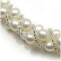 Pearl & Crystal Twister  Necklace