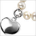 Pearl Silver Heart Bracelet