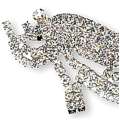 Rhinestone Rhino Vintage Brooch