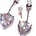 Clear Crystal Heavenly Hearts Earrings